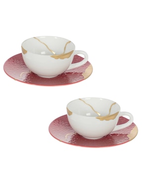 Set Taza Terno Bernardaud Kintsugi 4 Piezas