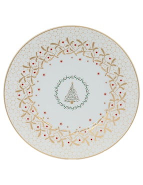 Plato ensalada Bernardaud Noel de porcelana