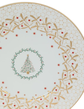 Plato ensalada Bernardaud Noel de porcelana