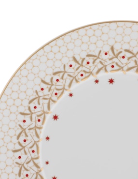 Plato trinche Bernardaud Noel de porcelana