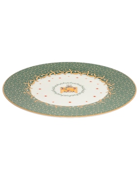 Set platos navideño Bernardaud Noel de porcelana 4 piezas