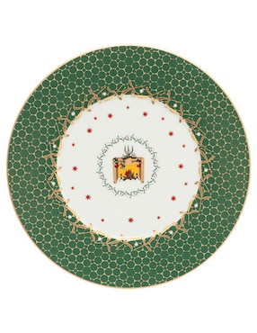 Set platos navideño Bernardaud Noel de porcelana 4 piezas
