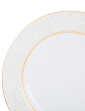 Plato pan Bernardaud Sauvage de porcelana