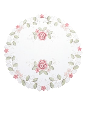 Carpeta Redonda Home Elegance Rosas