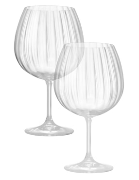 Set De Copas Para Gin Bohemia Waterfall De Cristal 2 Piezas