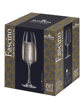 Set de copas para vino Bohemia Fascino de cristal