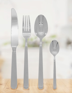 Set cubiertos Alzasi de acero inoxidable 74 piezas
