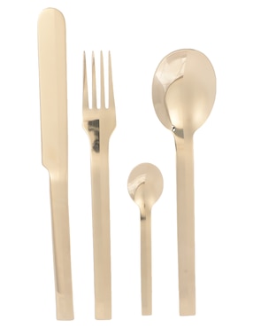 Set Cubiertos Herdmar Tintin Champagne De Acero Inoxidable 16 Piezas