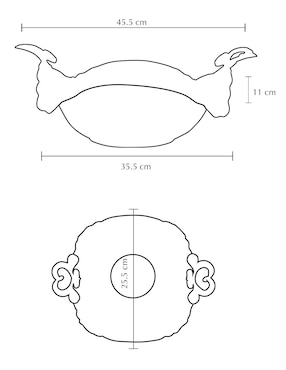 Platón Crown Baccara Cometa de porcelana