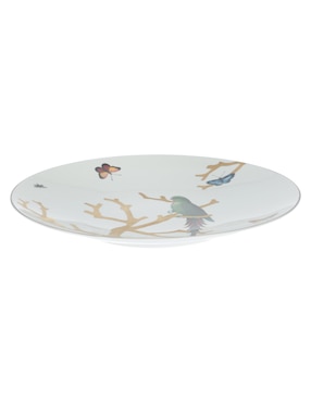 Plato Trinche Bernardaud Aux Oiseaux De Porcelana