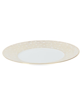 Plato trinche Bernardaud Ecume Mordoré de porcelana
