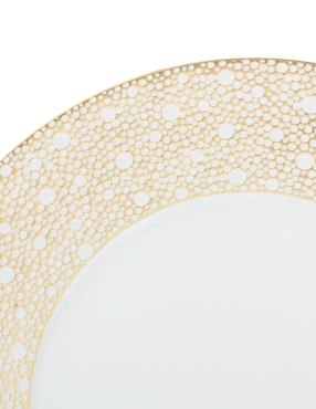 Plato trinche Bernardaud Ecume Mordoré de porcelana