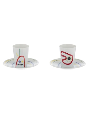 Set De Tazas Terno Bernardaud Joan Miro 4 Piezas