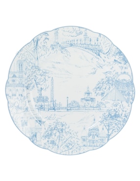 Plato trinche Bernardaud Tout Paris de porcelana