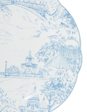 Plato trinche Bernardaud Tout Paris de porcelana