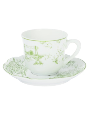 Taza terno Bernardaud Tout Paris 2 piezas