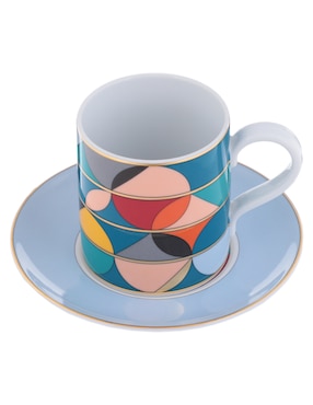 Taza Terno Vista Alegre Futurismo 2 Piezas