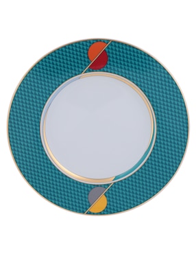 Plato postre Vista Alegre Futurismo de porcelana