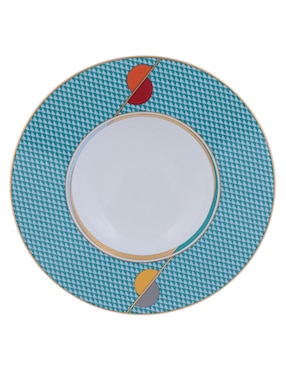 Plato sopa Vista Alegre Futurismo de porcelana