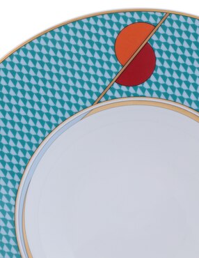 Plato sopa Vista Alegre Futurismo de porcelana