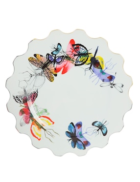 Plato trinche Vista Alegre Caribe de porcelana