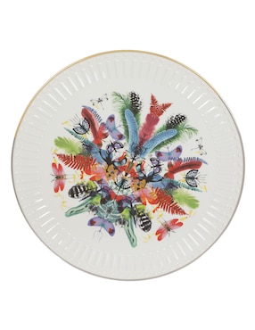 Plato base Vista Alegre Caribe de porcelana