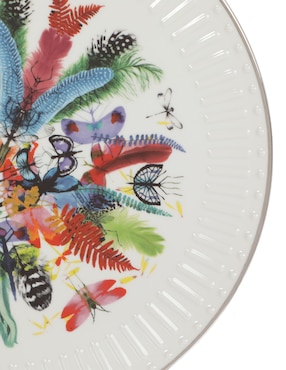 Plato base Vista Alegre Caribe de porcelana