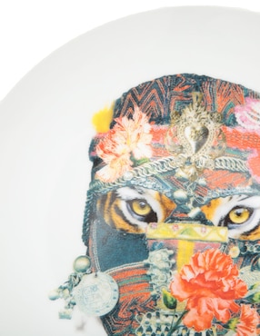 Plato postre Vista Alegre Mister Tiger de porcelana