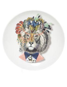 Plato postre Vista Alegre Jungle King de porcelana
