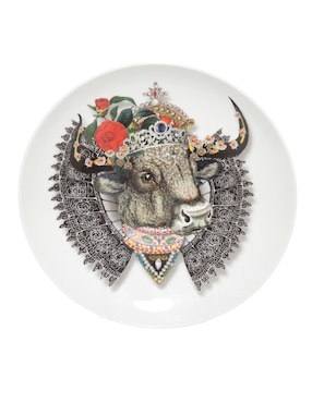Plato postre Vista Alegre Monseigneur Bull de porcelana