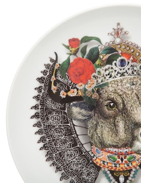 Plato postre Vista Alegre Monseigneur Bull de porcelana