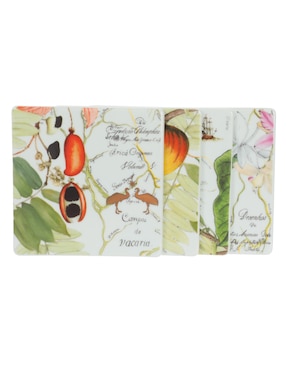 Set de portavasos Vista Alegre Amazonia de porcelana 4 piezas