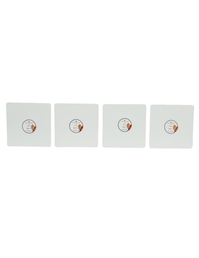 Set de portavasos Vista Alegre Amazonia de porcelana 4 piezas