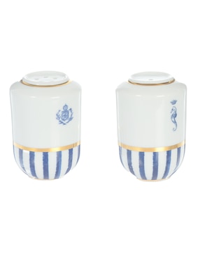 Set salero y pimentero Vista Alegre Transatlántica de porcelana