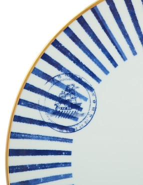 Plato base Vista Alegre Transatlántica de porcelana