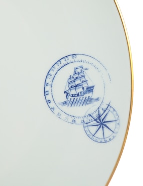 Plato trinche Vista Alegre Transatlántica de porcelana