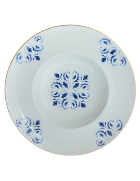 Plato hondo Vista Alegre Transatlántica de porcelana