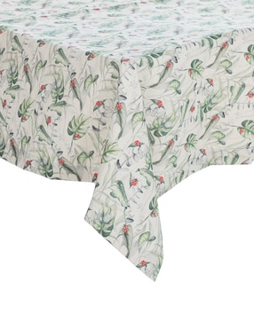 Mantel rectangular de lino Bowtique