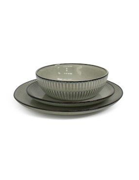 Vajilla cerrada Salt & Pepper bonnie de porcelana para 4 personas