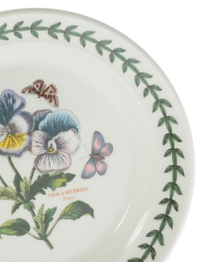 Plato postre Portmeirion Botanic Garden de porcelana