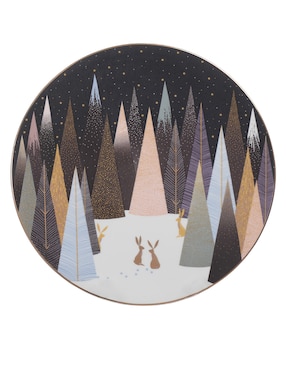 Plato trinche Portmeirion Sara Miller de porcelana