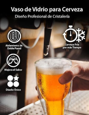 Set vaso Doble Pack Magma Life de vidrio con 2 piezas
