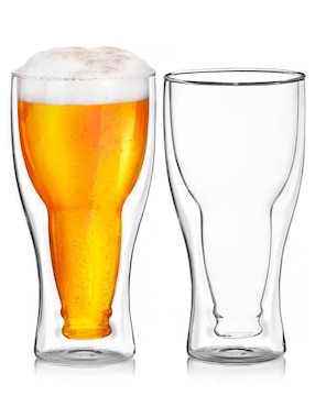 Set vaso Doble Pack Magma Life de vidrio con 2 piezas