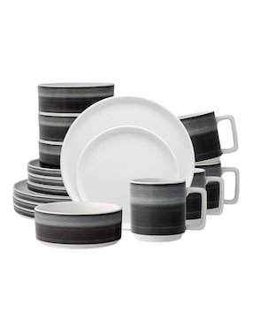 Plato trinche Noritake Stax Ombre Jet de porcelana