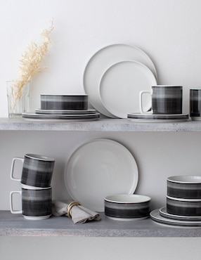 Plato ensalada Noritake Stax Ombre Jet de porcelana