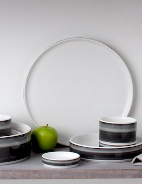 Plato postre Noritake Stax Ombre Jet de porcelana