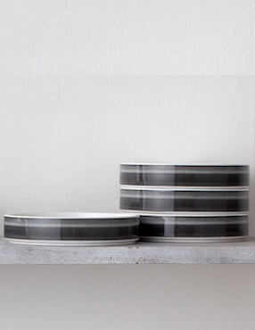 Plato postre Noritake Stax Ombre Jet de porcelana