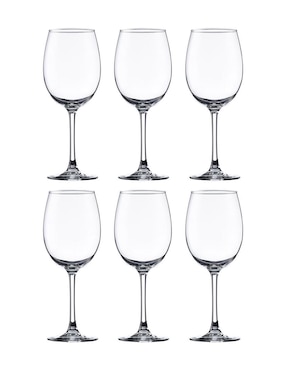 Set De Copas Para Vino Vicrila De Cristal 6 Piezas