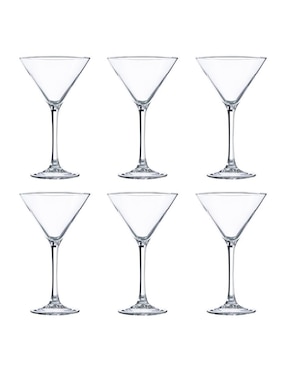 Set De Copas Para Martini Vicrila De Cristal 6 Piezas