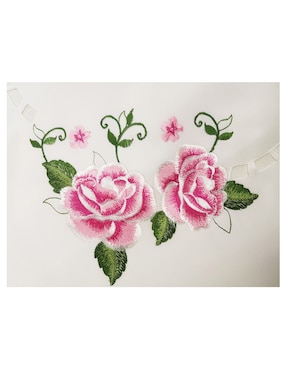 Mantel cuadrado de poliéster Blanme Rosas 3
